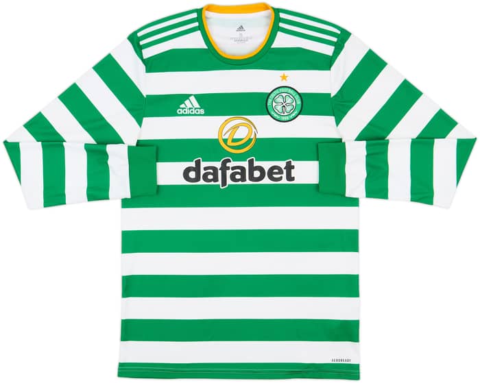 2020-21 Celtic Home L/S Shirt - 6/10 - (S)