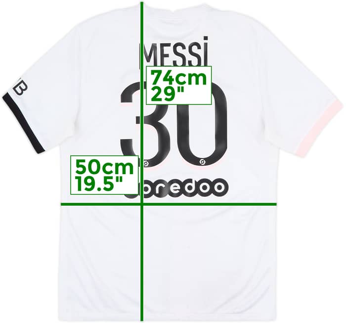 2021-22 Paris Saint-Germain Away Shirt Messi #30 - 5/10 - (M)