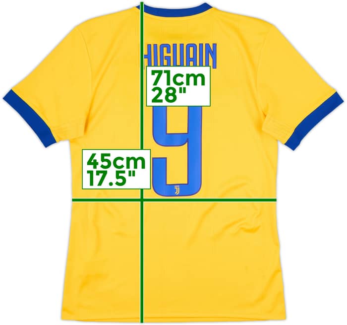2017-18 Juventus Away Shirt Higuain #9 - 7/10 - (S)