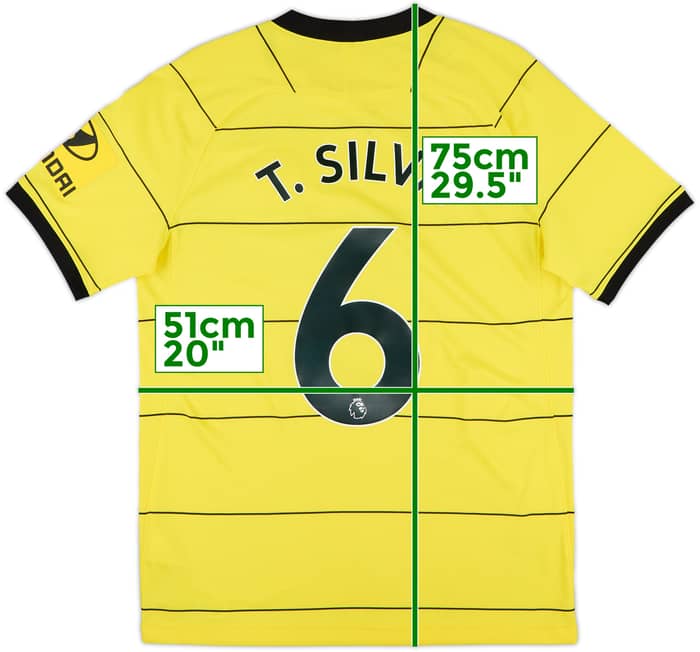 2021-22 Chelsea Away Shirt T.Silva #6 - 9/10 - (M)