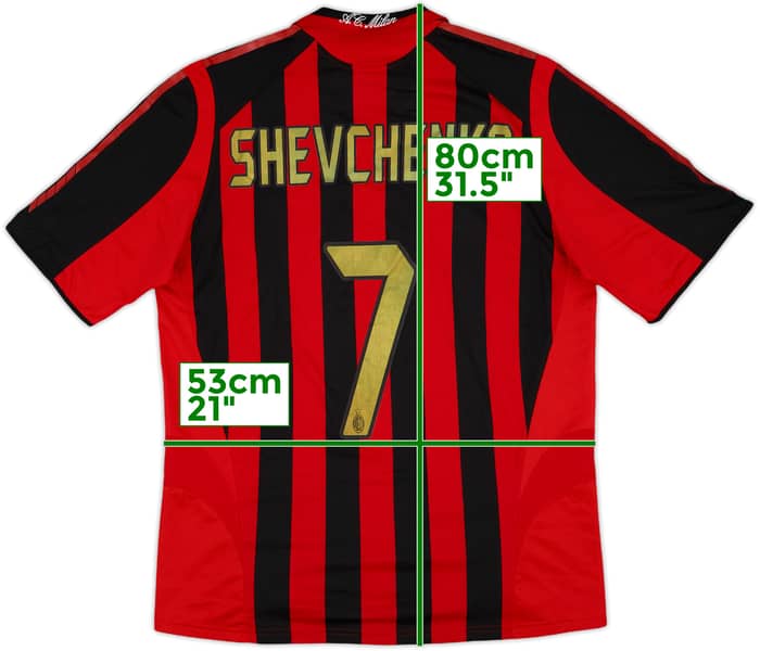 2005-06 AC Milan Home Shirt Shevchenko #7 - 8/10 - (L)