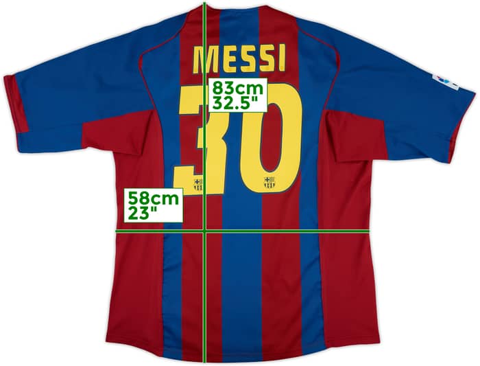 2004-05 Barcelona Home Shirt Messi #30 - 10/10 - (XL)