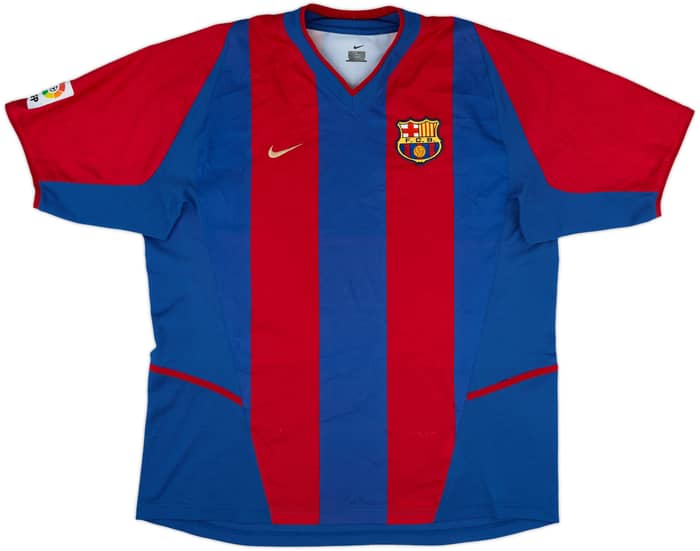 2002-03 Barcelona Home Shirt Riquelme #10 - 9/10 - (XL)