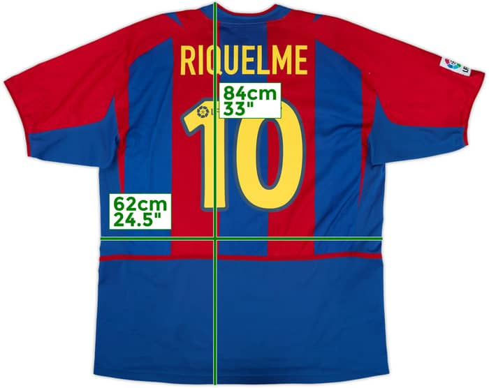 2002-03 Barcelona Home Shirt Riquelme #10 - 9/10 - (XL)