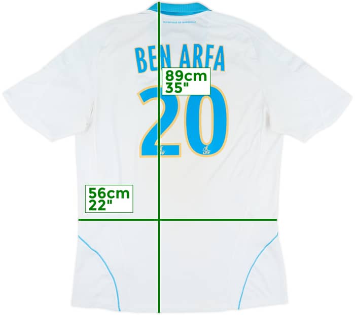 2008-09 Olympique Marseille Home Shirt Ben Arfa #20 - 7/10 - (XL)