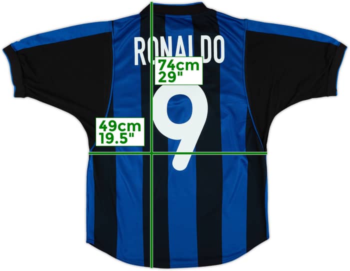 2000-01 Inter Milan Home Shirt Ronaldo #9 - 5/10 - (M)