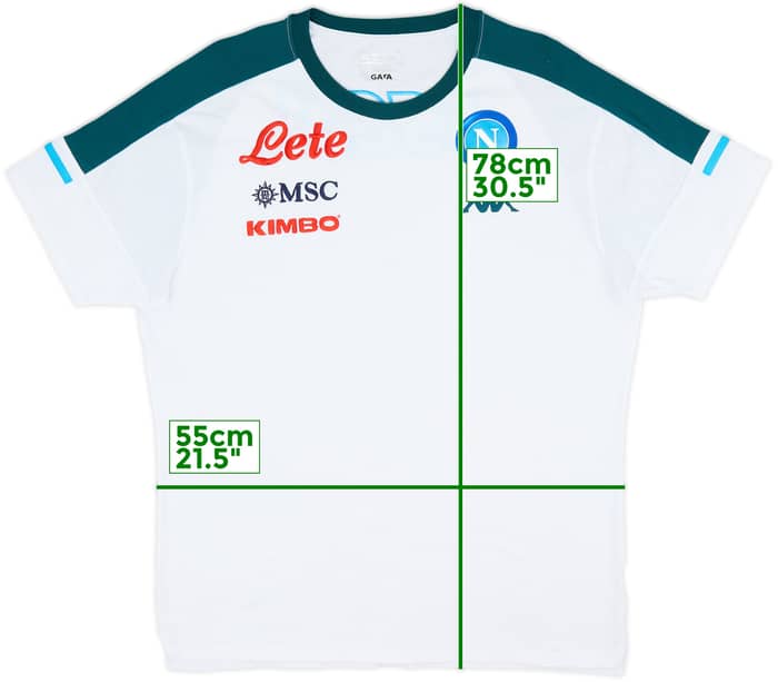 2020-21 Camiseta de algodón Kappa del Napoli - 8/10 - (XXL)