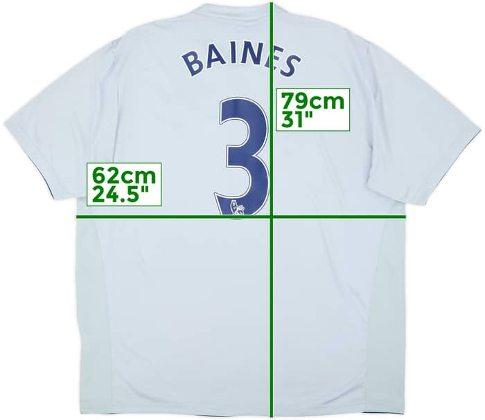 Camiseta de la tercera equipación del Everton 2011-12 Baines #3 - 9/10 - (XL)