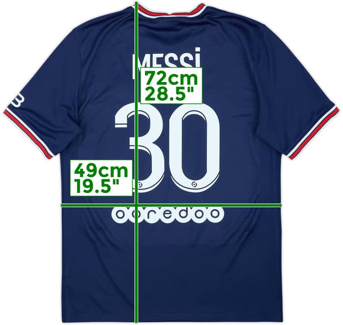 2021-22 Paris Saint-Germain Home Shirt Messi #30 - 6/10 - (M)
