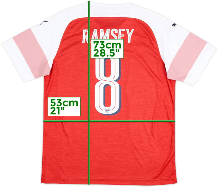 2018-19 Arsenal Home Shirt Ramsey #8 - 10/10 - (L)