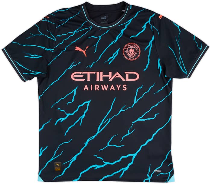 2023-24 Manchester City Third Shirt Haaland #9 - 9/10 - (L)