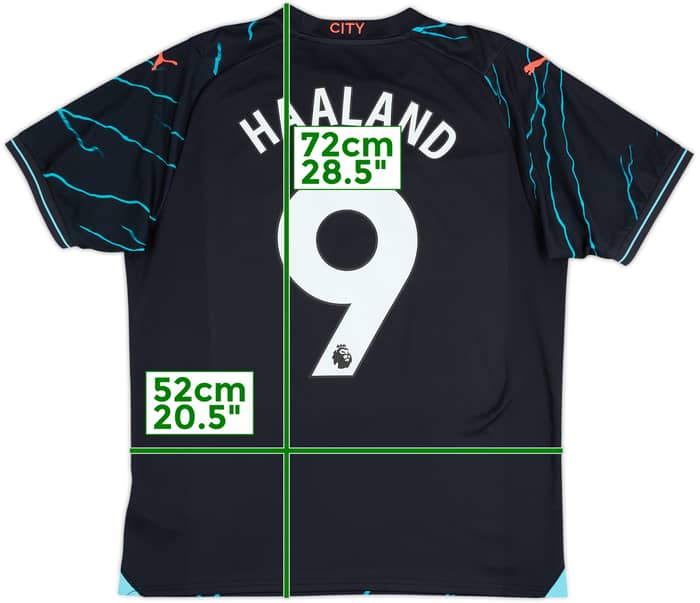 2023-24 Manchester City Third Shirt Haaland #9 - 9/10 - (L)