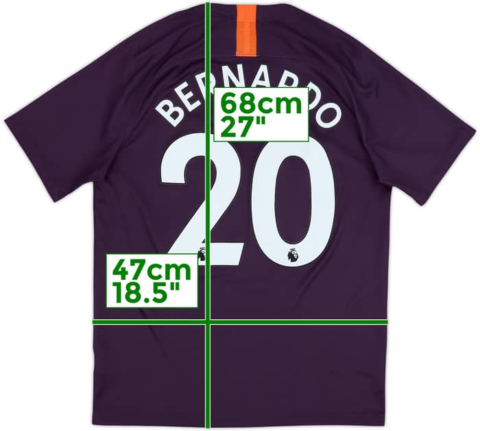 2018-19 Manchester City Third Shirt Bernardo #20 - 8/10 - (M)