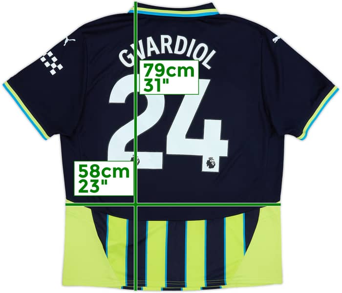 2024-25 Manchester City Away Shirt Gvardiol #24 - 7/10 - (XL)