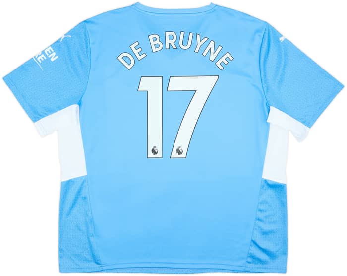 2021-22 Manchester City Home Shirt De Bruyne #17 - 10/10 - (XXL)
