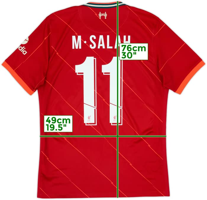 2021-22 Liverpool Home Shirt M.Salah #11 - 7/10 - (M)