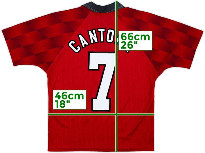 Camiseta de local del Manchester United 1996-98 Cantona #7 - 8/10 - (15-16 Años)