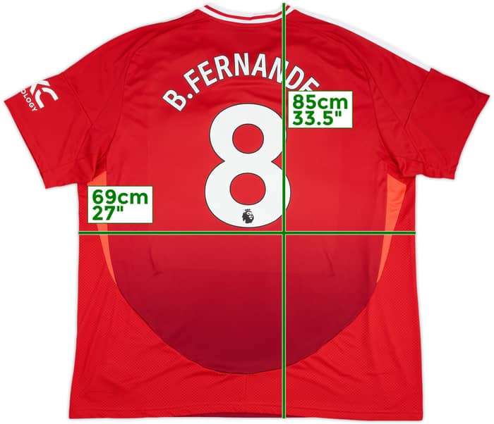 2024-25 Manchester United Home Shirt B.Fernandes #8 - 10/10 - (3XL)