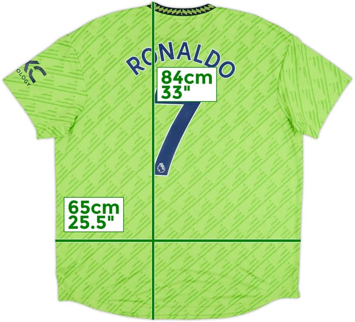 2022-23 Manchester United Authentic Third Shirt Ronaldo #7 - 9/10 - (XXL)