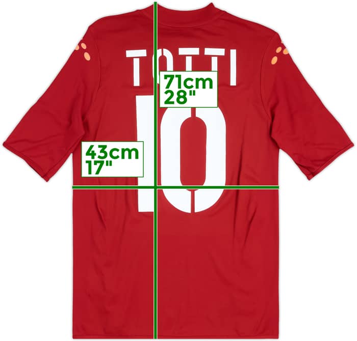 2003-04 Roma Home Shirt Totti #10 - 8/10 - (M)