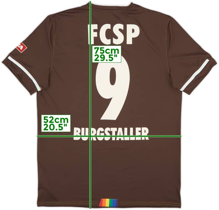 2020-21 FC St Pauli Home Shirt Burgstaller #9 - 9/10 - (L)