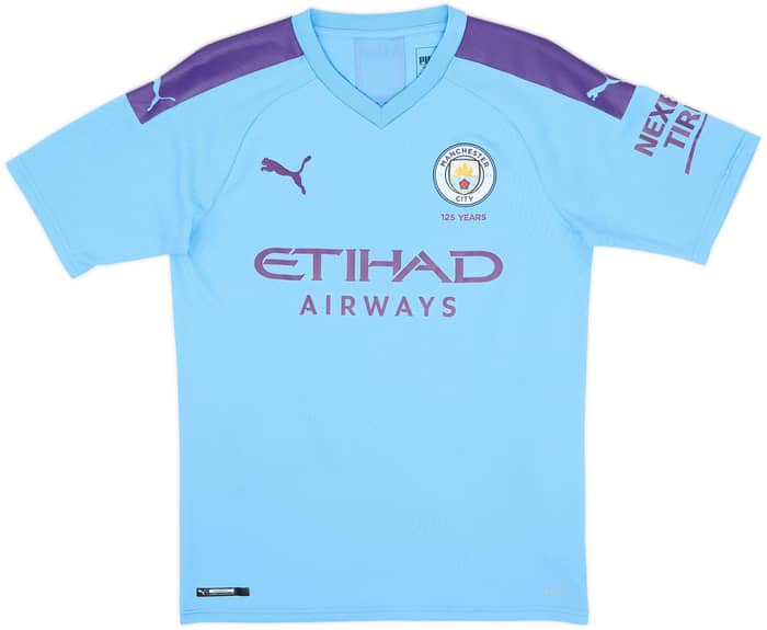 2019-20 Manchester City Home Shirt Kun Aguero #10 - 8/10 - (S)