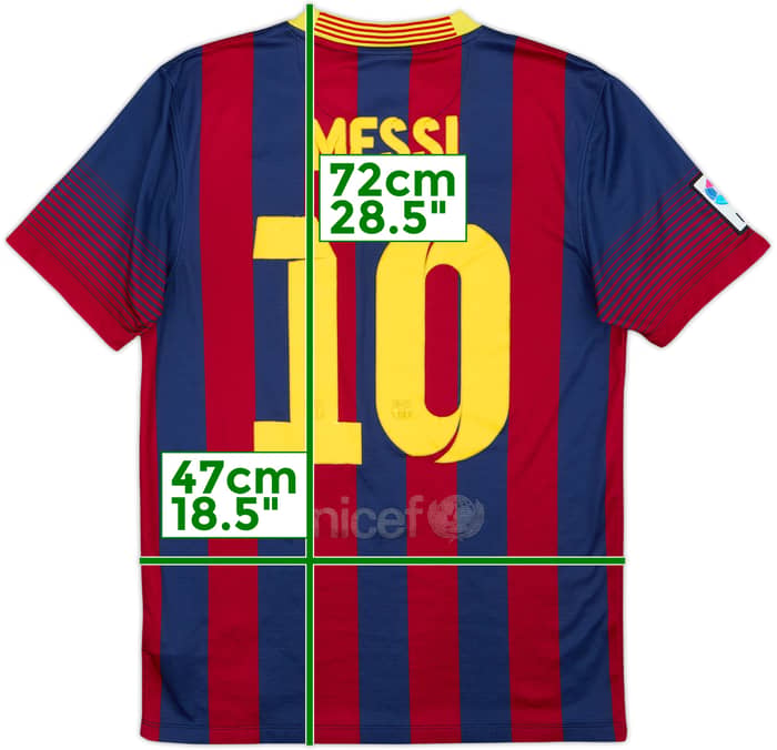 2013-14 Barcelona Home Shirt Messi #10 - 5/10 - (S)