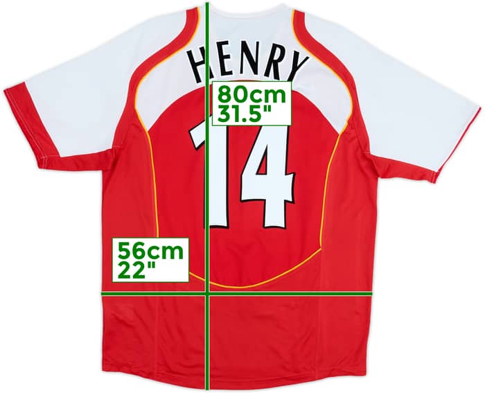 2004-05 Arsenal Home Shirt Henry #14 - 7/10 - (XL)
