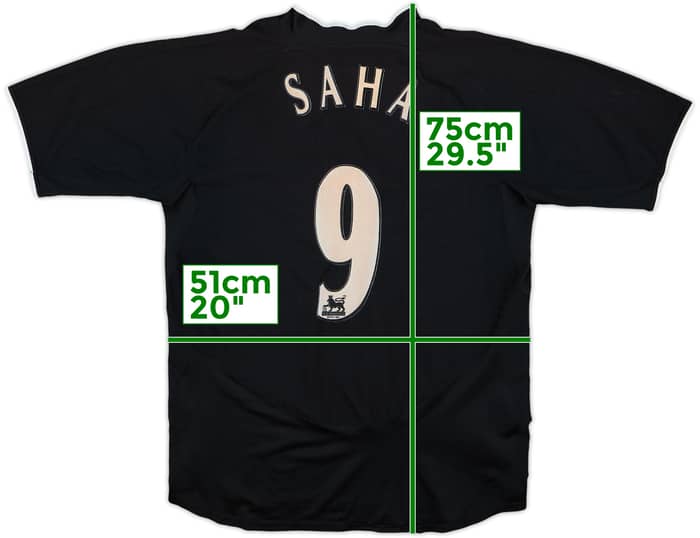 2003-05 Manchester United Away Shirt Saha #9 - 5/10 - (L)