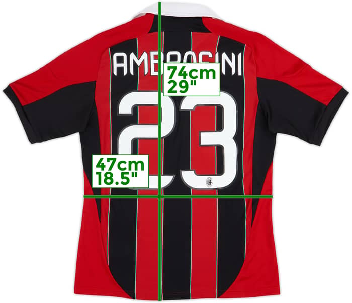 2012-13 AC Milan Home Shirt Ambrosini #23 - 10/10 - (M)