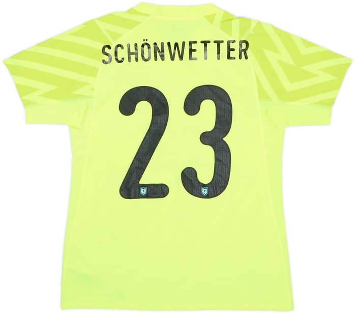 Camiseta de portero de Austria 2024-25 emitida para partido firmada S/S Schonwetter #23