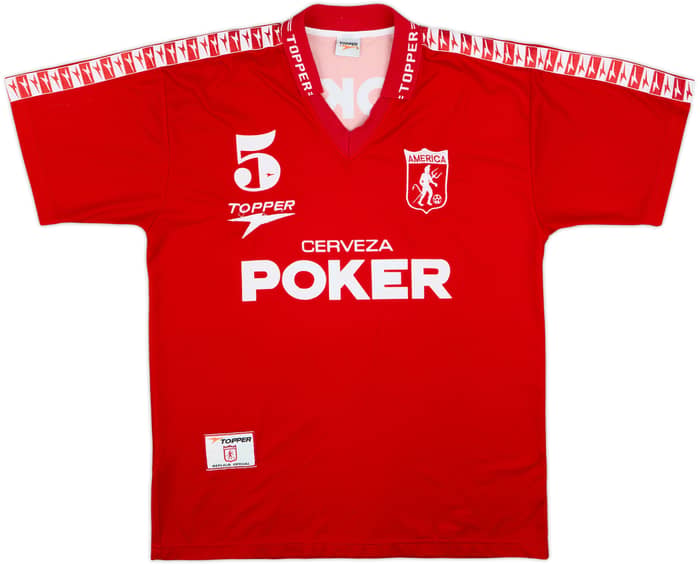 1997 America de Cali Home Shirt #5 - 8/10 - (XL)