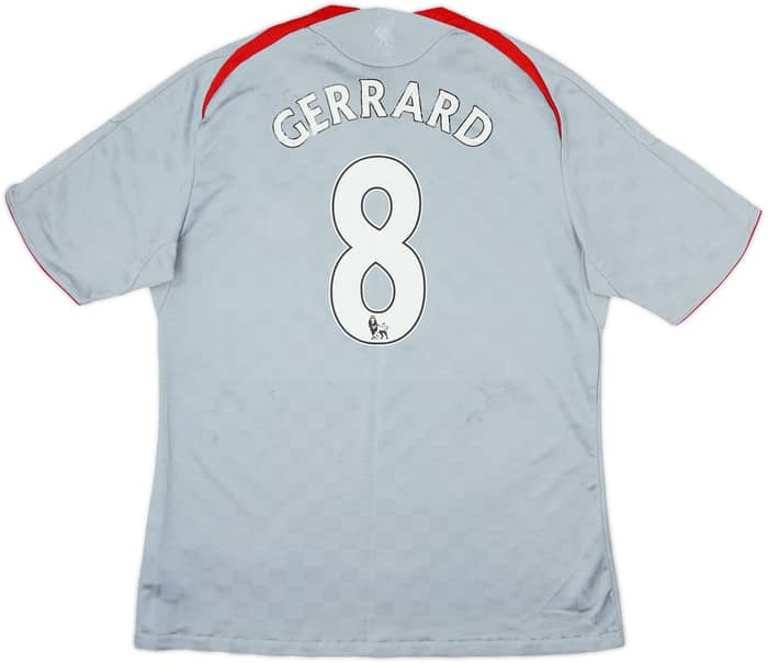 2008-09 Liverpool Away Shirt Gerrard #8 - 4/10 - (L)