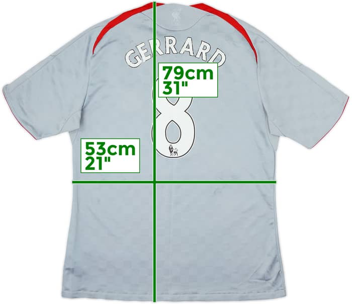 2008-09 Liverpool Away Shirt Gerrard #8 - 4/10 - (L)