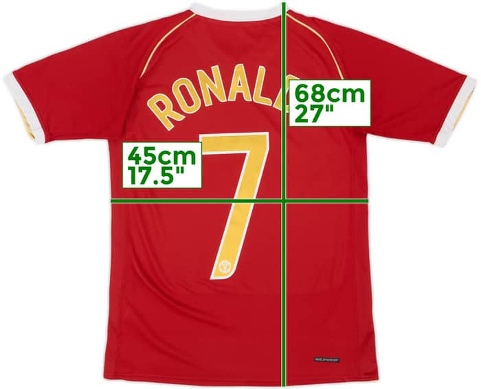 2006-07 Manchester United Home Shirt Ronaldo #7 - 6/10 - (XL.Boys)