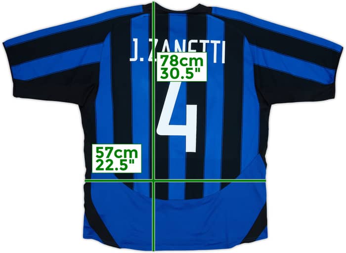 2003-04 Inter Milan Home Shirt Zanetti #4 - 6/10 - (XL)