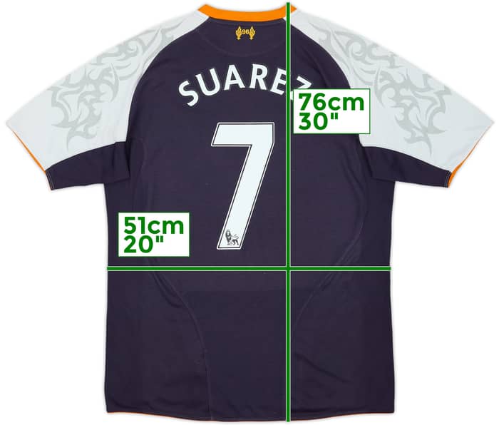 Camiseta de la tercera equipación del Liverpool 2012-13 Suarez #7 - 6/10 - (L)