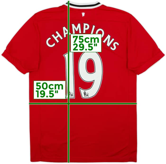 2011-12 Manchester United Home Shirt Champions #19 - 6/10 - (M)