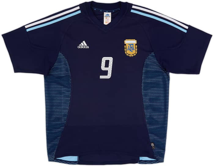 2002-04 Argentina Away Shirt Batistuta #9 - 10/10 - (XL)
