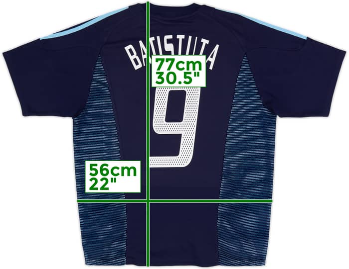 2002-04 Argentina Away Shirt Batistuta #9 - 10/10 - (XL)