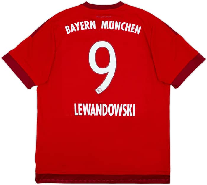 Camiseta de local del Bayern Munich 2015-16 Lewandowski #9 - 6/10 - (XL)