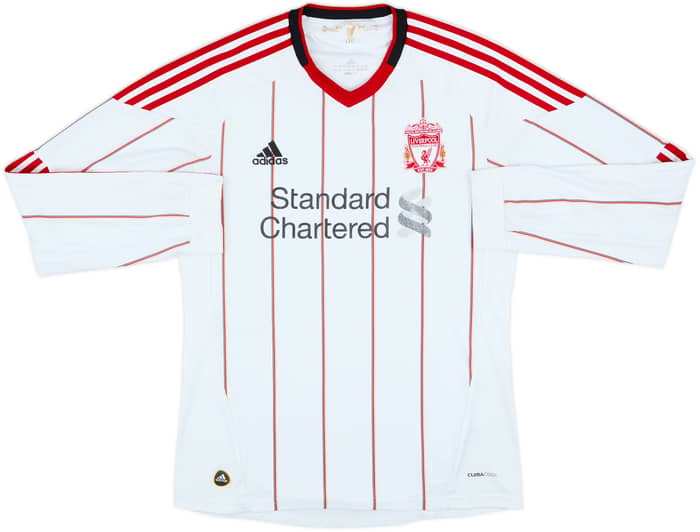 Camiseta de visitante de manga larga del Liverpool 2010-11 Suarez #7 - 5/10 - (M)