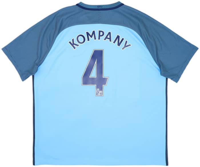 2016-17 Manchester City Home Shirt Kompany #4 - 8/10 - (XXL)