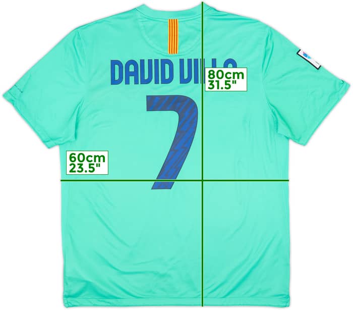 2010-11 Barcelona Away Shirt David Villa #7 - 8/10 - (XL)