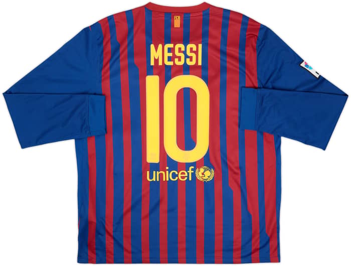 2011-12 Barcelona Home L/S Shirt Messi #10 - 5/10 - (XL)