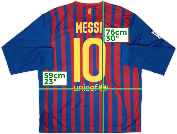 2011-12 Barcelona Home L/S Shirt Messi #10 - 5/10 - (XL)
