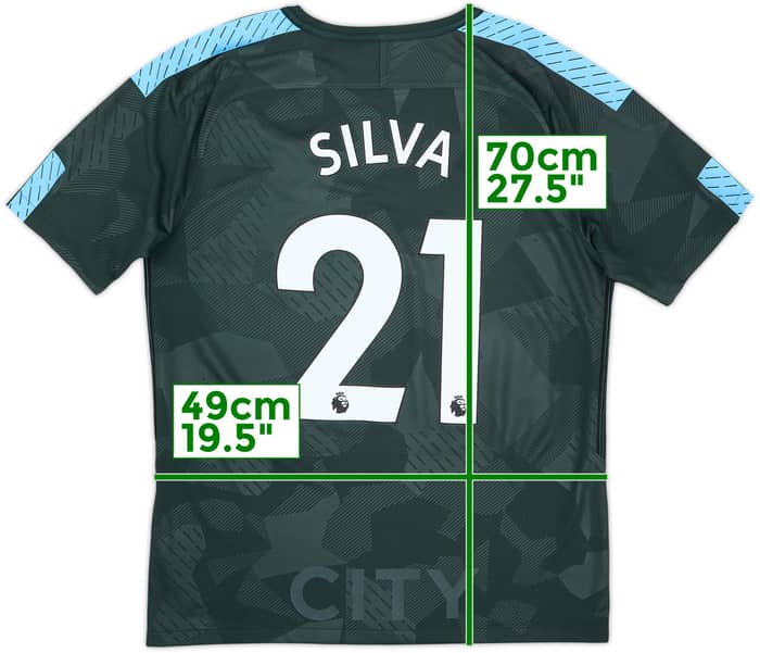 2017-18 Manchester City Third Shirt Silva #21 - 7/10 - (M)