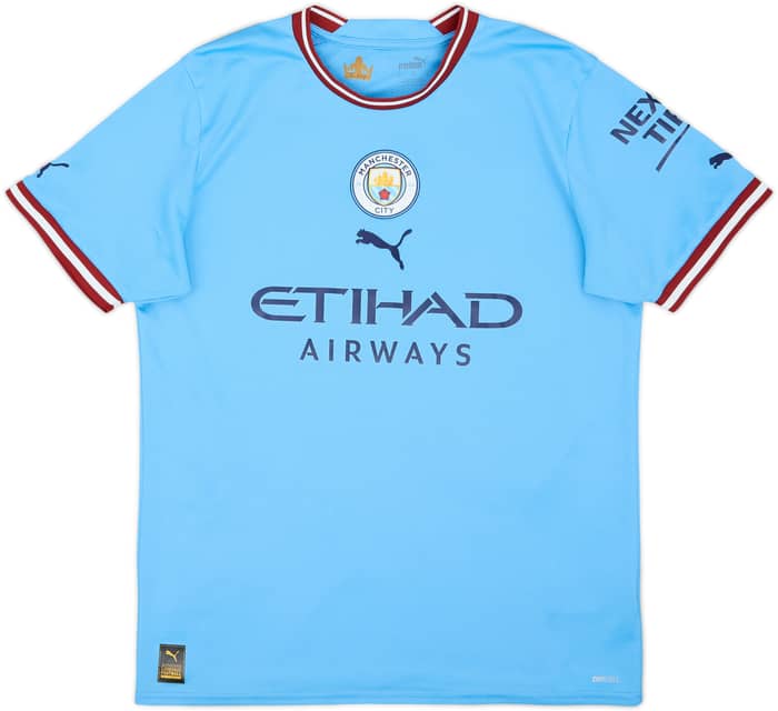 2022-23 Manchester City Home Shirt Haaland #9 - 8/10 - (M)