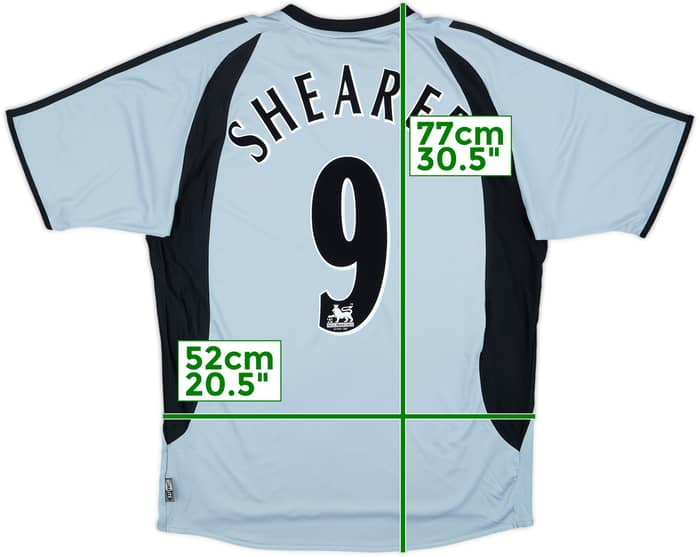 2003-04 Newcastle Third Shirt Shearer #9 - 8/10 - (M)
