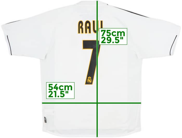 Camiseta de local del Real Madrid 2003-04 Raul #7 - 6/10 - (M)